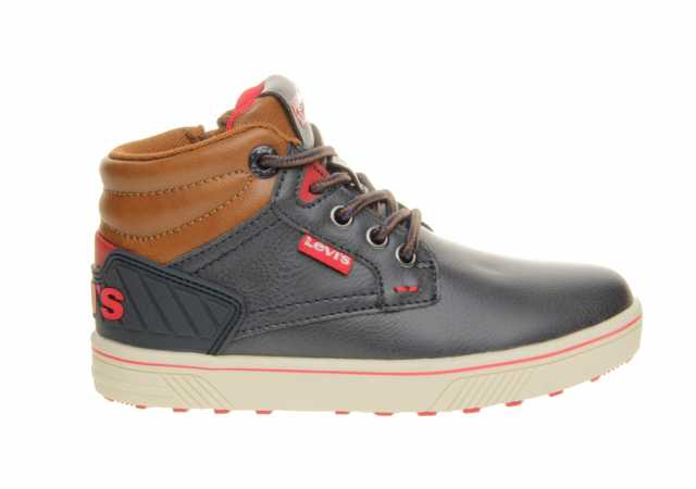 BOTA NIÑO LEVIS EN PIEL CON CORDÓN